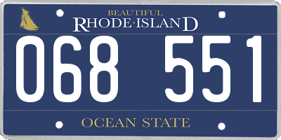RI license plate 068551