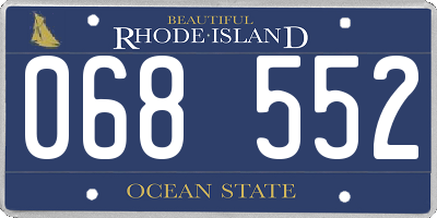 RI license plate 068552