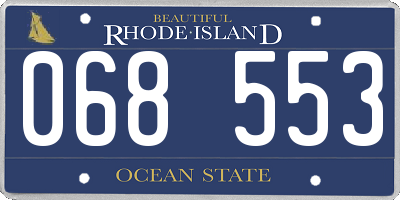 RI license plate 068553