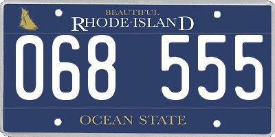 RI license plate 068555