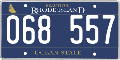 RI license plate 068557