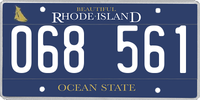 RI license plate 068561