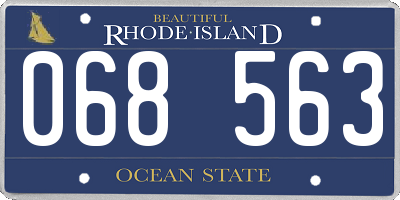 RI license plate 068563
