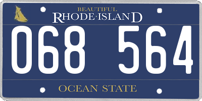 RI license plate 068564