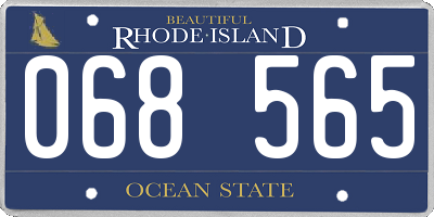 RI license plate 068565