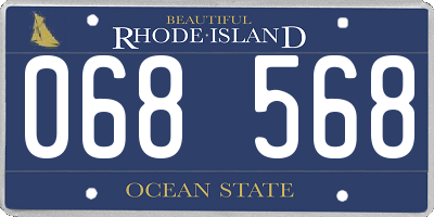 RI license plate 068568