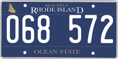 RI license plate 068572