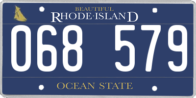 RI license plate 068579