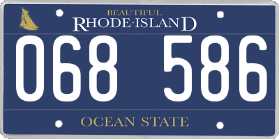 RI license plate 068586