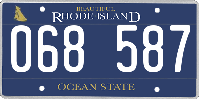 RI license plate 068587