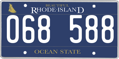 RI license plate 068588
