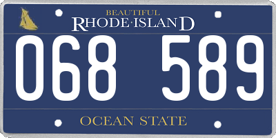 RI license plate 068589