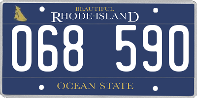 RI license plate 068590
