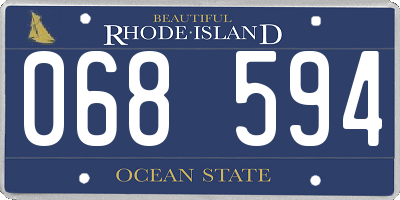 RI license plate 068594