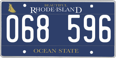 RI license plate 068596