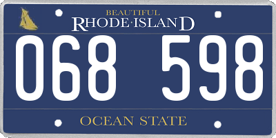 RI license plate 068598