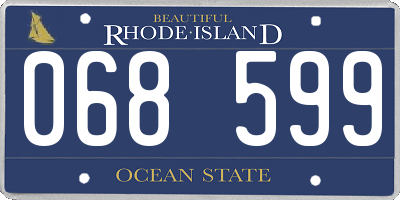 RI license plate 068599