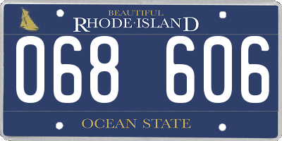 RI license plate 068606