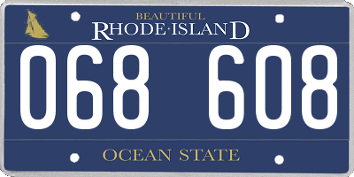 RI license plate 068608