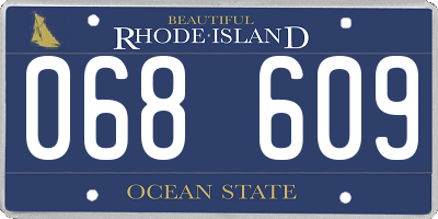 RI license plate 068609