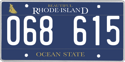 RI license plate 068615