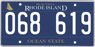 RI license plate 068619