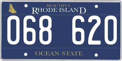RI license plate 068620