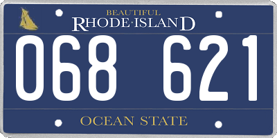 RI license plate 068621