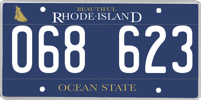 RI license plate 068623