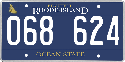 RI license plate 068624