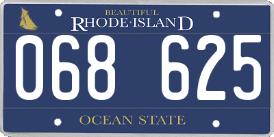 RI license plate 068625