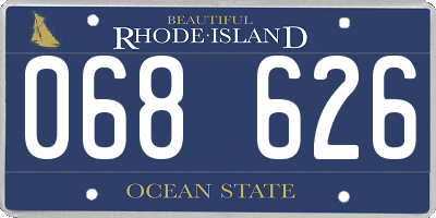RI license plate 068626