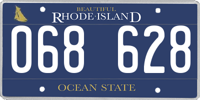 RI license plate 068628