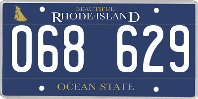 RI license plate 068629