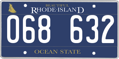 RI license plate 068632