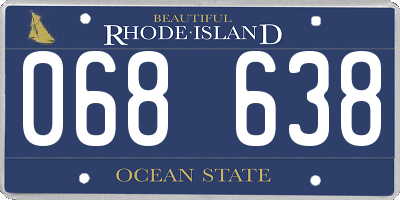RI license plate 068638