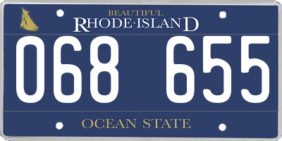 RI license plate 068655