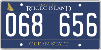 RI license plate 068656
