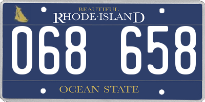 RI license plate 068658