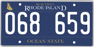 RI license plate 068659