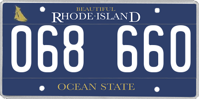 RI license plate 068660