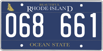 RI license plate 068661