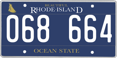 RI license plate 068664