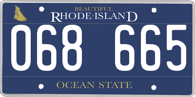 RI license plate 068665