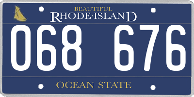 RI license plate 068676