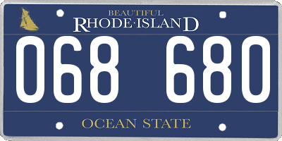 RI license plate 068680