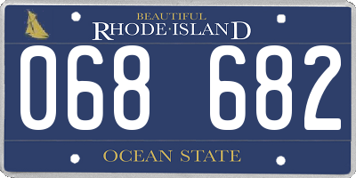 RI license plate 068682