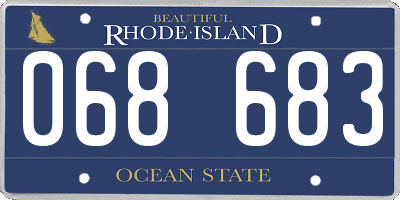 RI license plate 068683