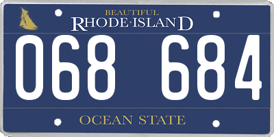 RI license plate 068684