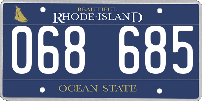 RI license plate 068685